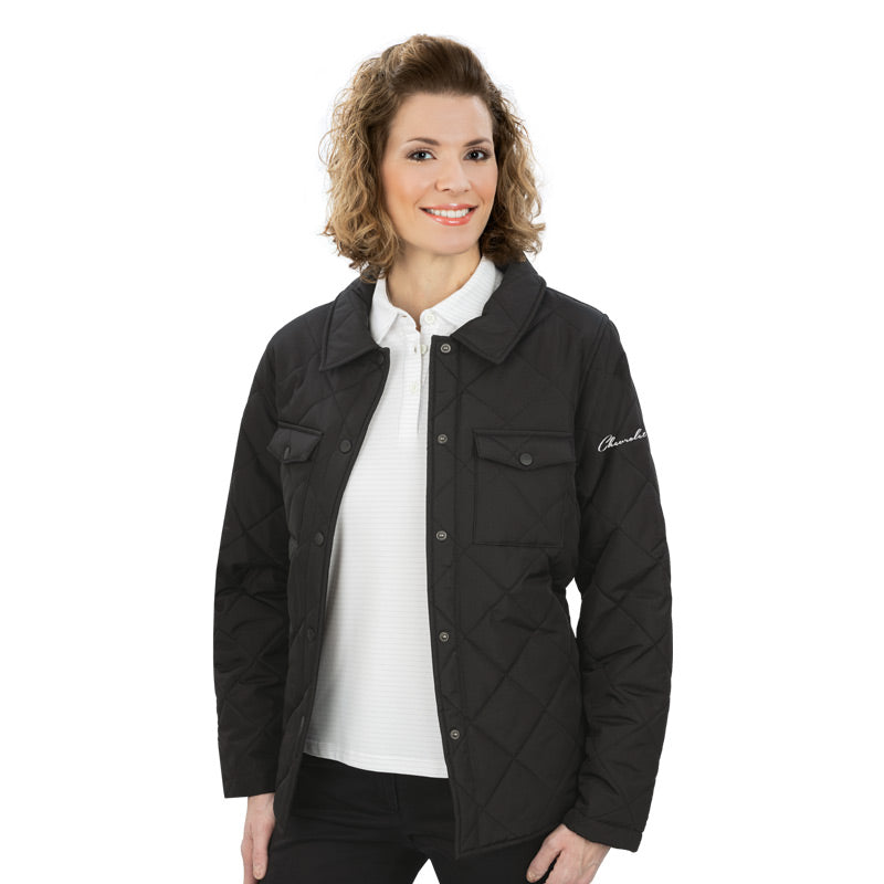 Ladies Essential Quilted Snap Jacket
