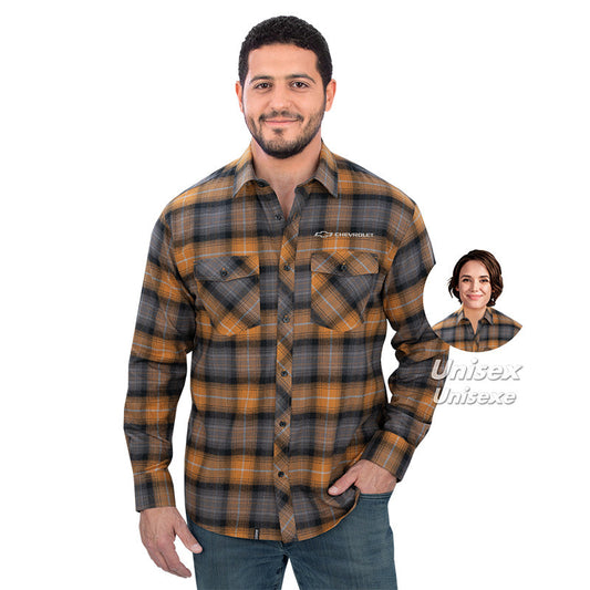 Unisex Fine Line Plaid L/S Flannel Shirt