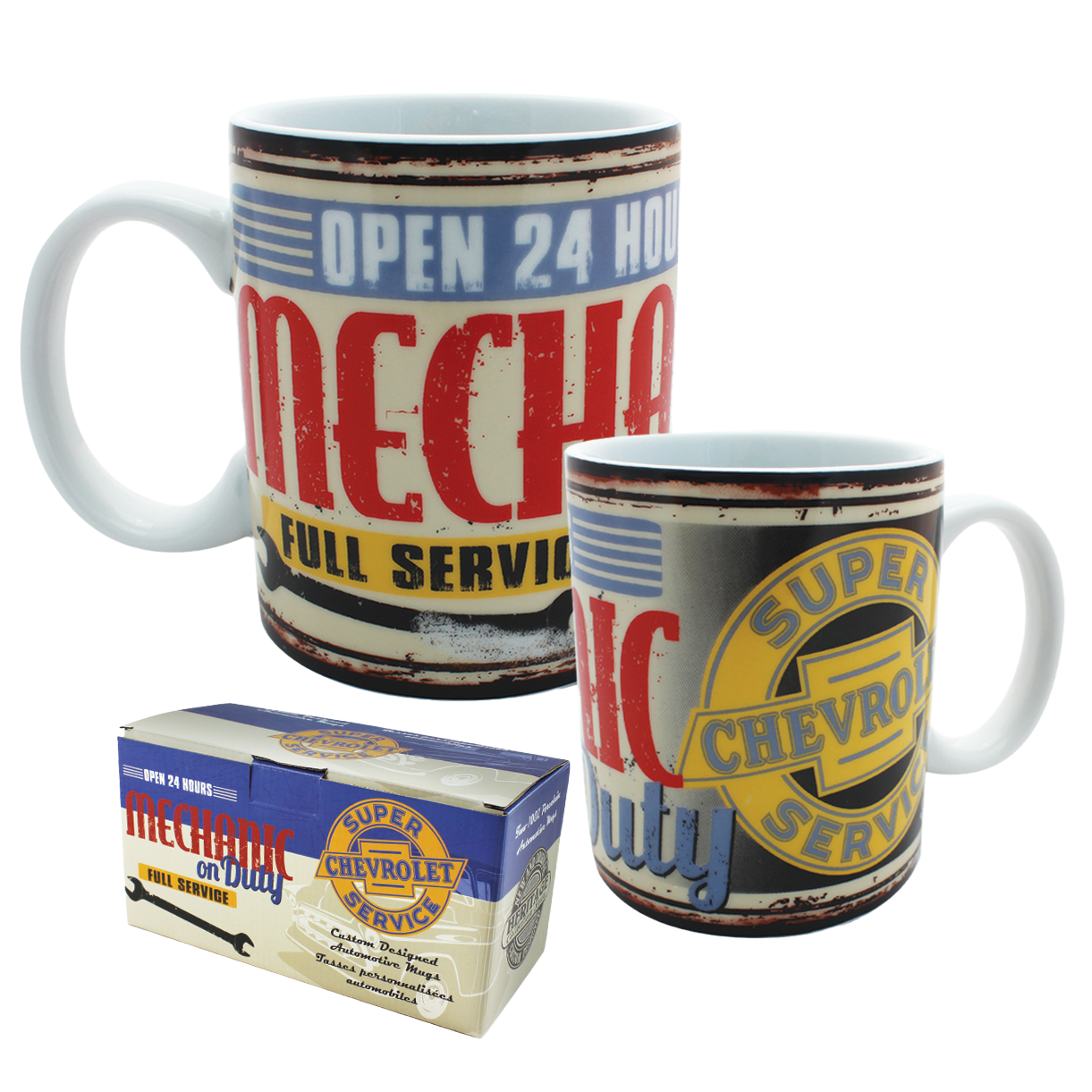 Mechanic on Duty Wrapped Porcelain Mug - 2 PK