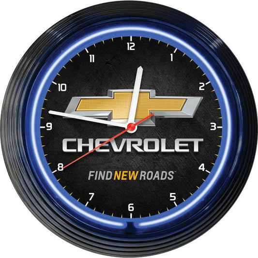 Find New Roads Neon Clock