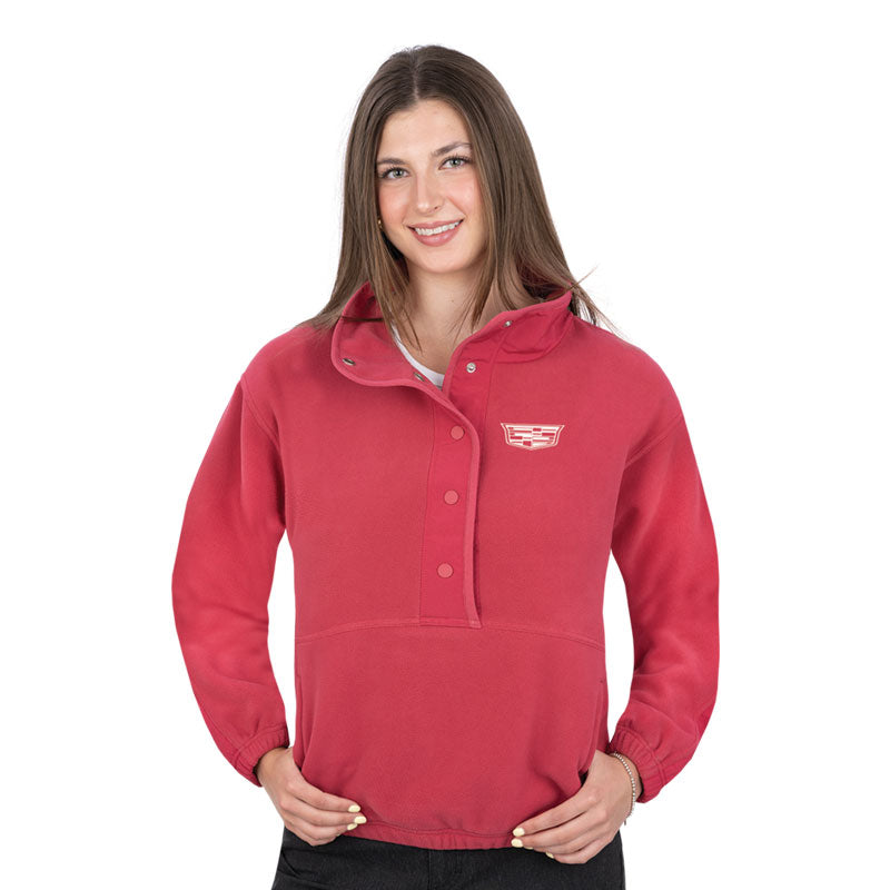 Ladies Plush 1/2 Snap Micro-fleece
