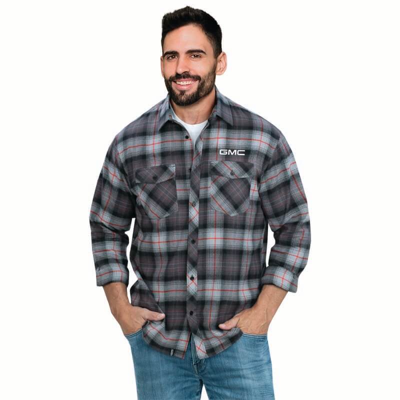 Unisex Fine Line Plaid L/S Flannel Shirt