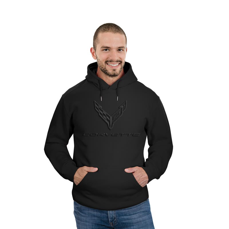 Embossed Unisex Motion Pullover Hoodie