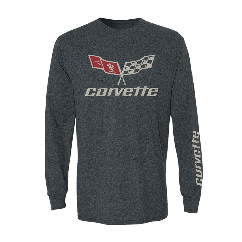 Corvette Vintage Flags L/S T-Shirt