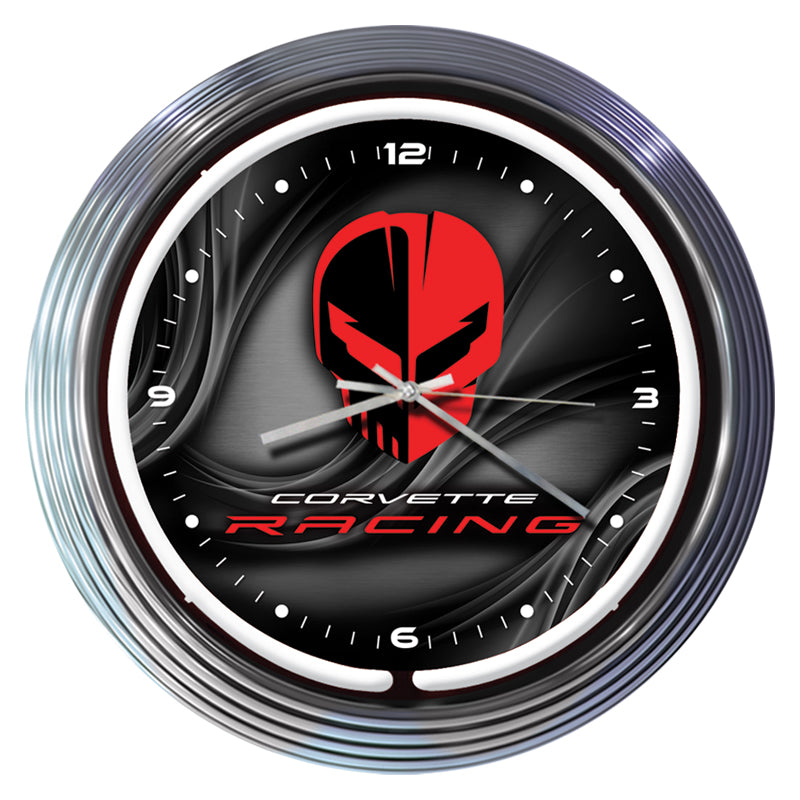 Jake Corvette Racing Neon Clock