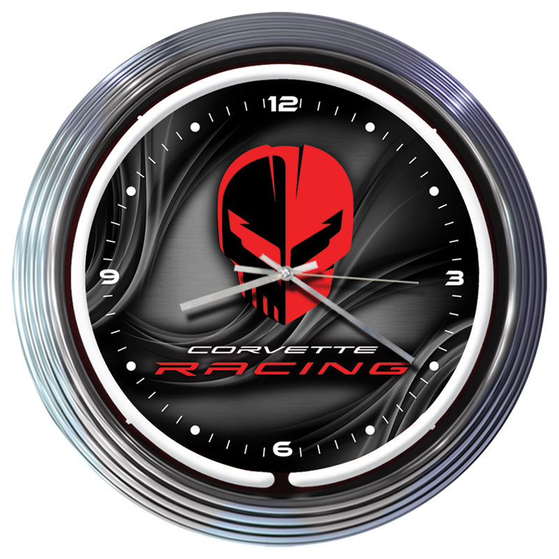 Jake Corvette Racing Neon Clock